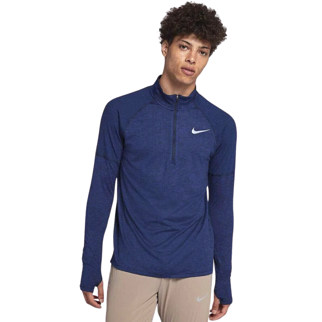 NIKE 1/4 ZIP RUNNING TOP (NAVY)