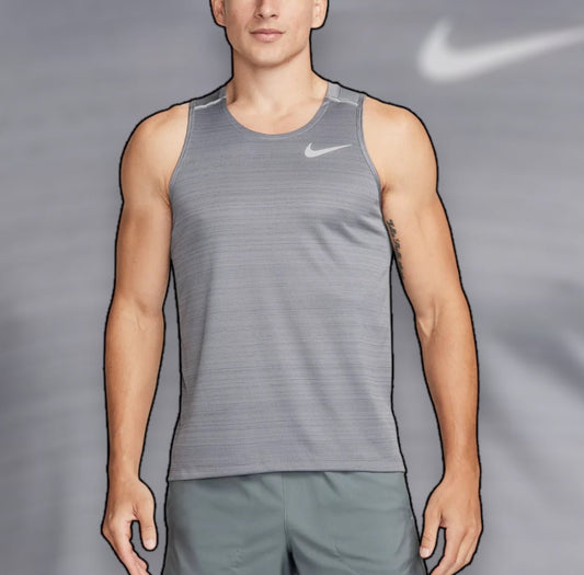 NIKE DRI FIT MILER TANK (GREY)