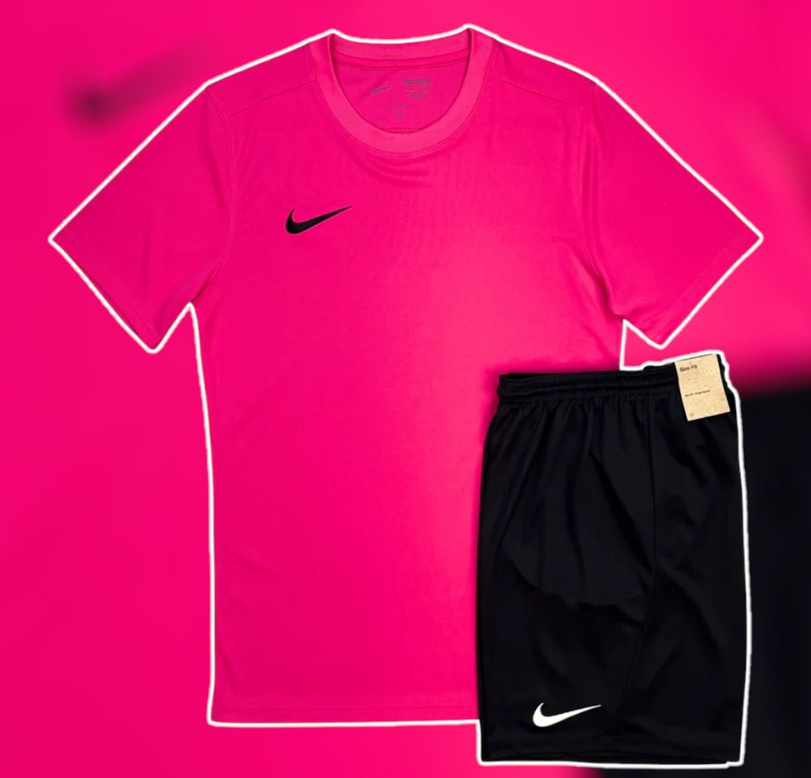 NIKE DRI FIT ESSENTIALS SET (BLACK/PINK)