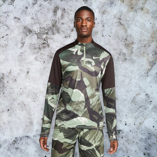 NIKE GREEN CAMO 1/4 ZIP